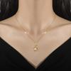 Pearl Leaf Plant Luxury Temperament Full Zirconium Necklace Women'S Fashion Trend Collarbone Chain Factory