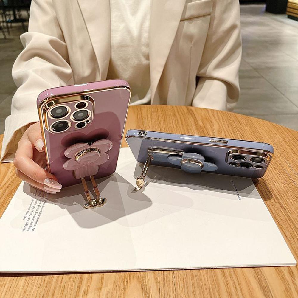 Чехол-держатель для телефона с зеркальной поверхностью для Samsung Galaxy A53 A73 A33 A52 A52s A72 A32 4G 5G A51 A71 A12 A31 A21S A50, силиконовый чехол