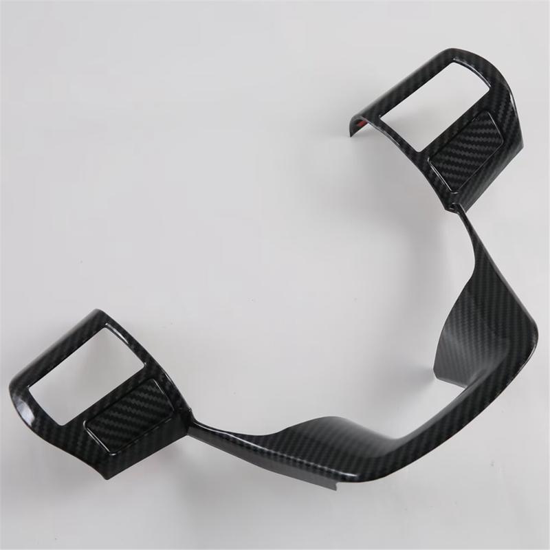 A87Q-For Toyota Fortuner Hilux 2024 ABS Carbon Fiber Car Steering Wheel Cover Trim Frame Decoration Interior Accessories
