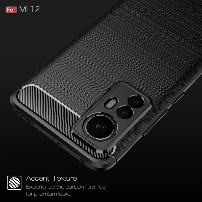 Для Xiaomi Mi 12 12S Mi12 Pro чехол из углеродного волокна, мягкий силиконовый бампер из ТПУ, задняя крышка для Xiaomi Mi 12X Xiaomi12 5G, чехлы для телефонов