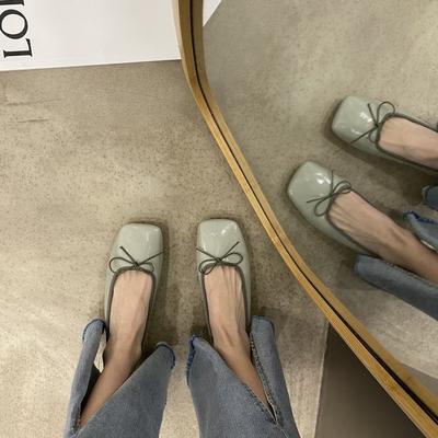 Женские туфли на плоской подошве на весну и лето 2025 года, новые туфли Doudou, нежные, как поздний вечерний бриз, красные свадебные туфли на мягкой подошве