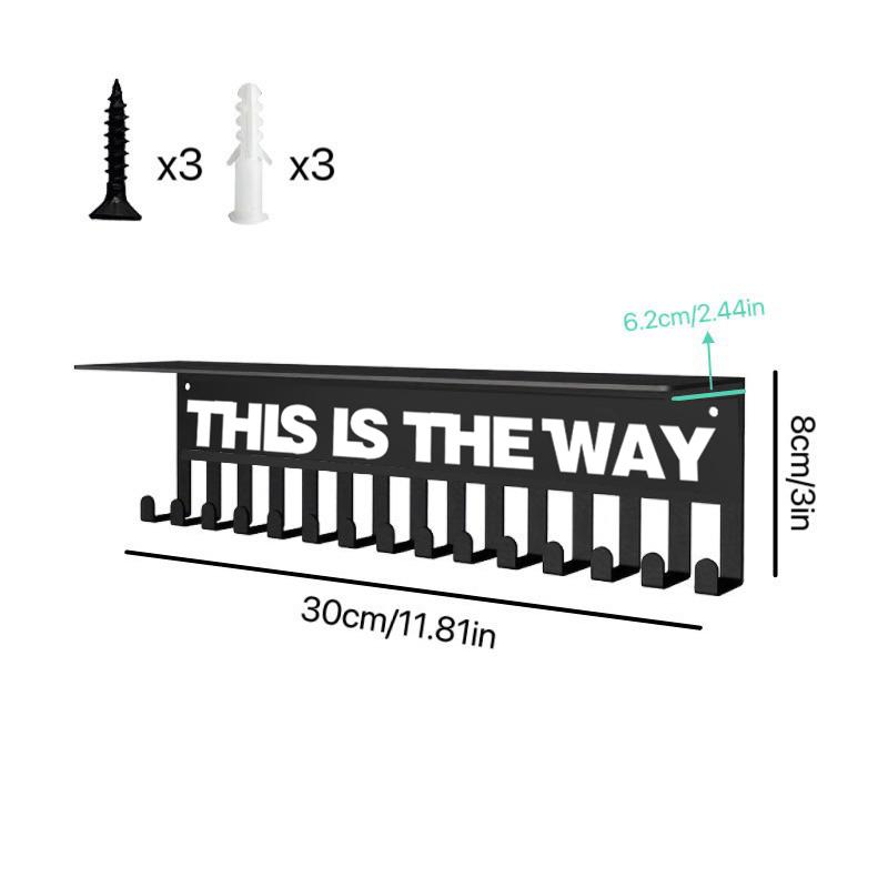 Medal Display Rack With 15 Hooks Wall-Mounted Trophy Stand Key Hooks Suitable For Medals, Ribbons, And Decorations, Room Decor