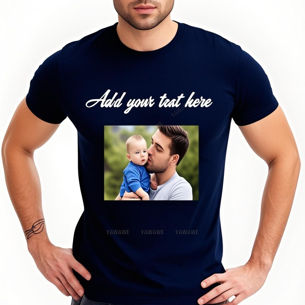 Personalized Men Tshirt Your Text Here Cotton Comfortable Unisex Tee Shirt Perfect Gift For Him Birthday tops Fashion Present