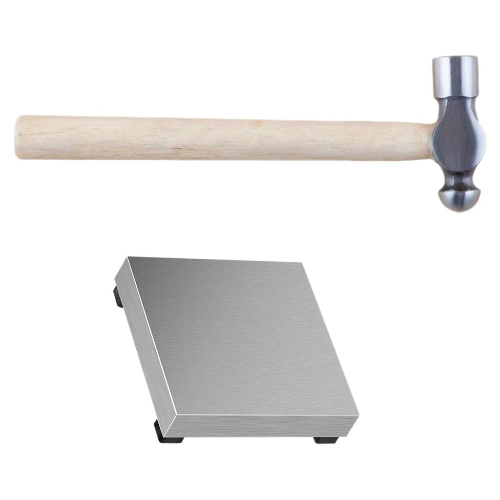 Steel Anvil Plate Metal Shaping Block Metal Stamping Hammer Steel Block Jewelry Crafting Tool Hardened Steel Anvil