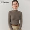 Fanzhen Women's Cashmere Half-High Collar Slim Fit Sweater