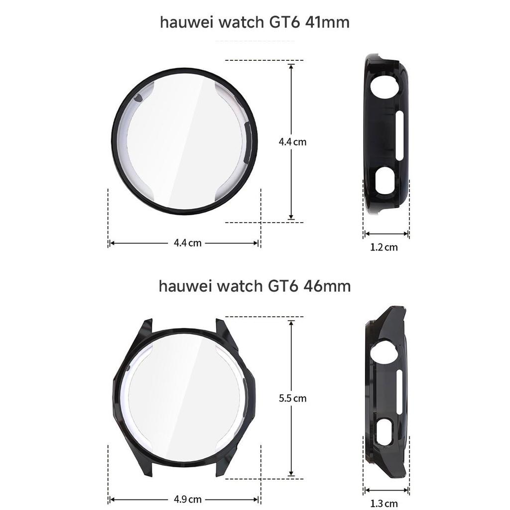 Мягкий ТПУ чехол для Huawei GT6 41 мм Защитная пленка для экрана Всесторонняя защитная крышка-накладка для Huawei GT6 46 мм Аксессуары-бамперы