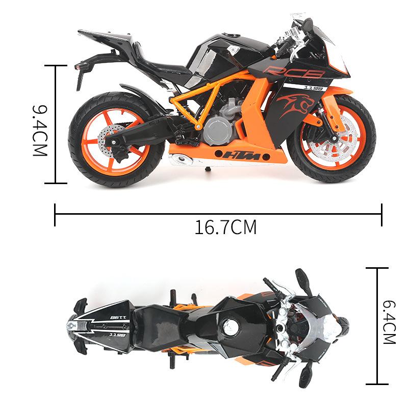 1/12 HTM Rc8 Alloy Motorcycle Model Diecasts Sport Racing Motorcycle Vehicles Decoration Ornaments Toys for Kid Boys’ Gifts