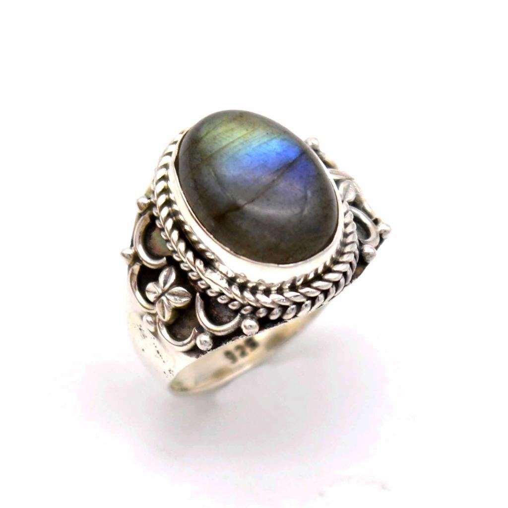 Кольцо из стерлингового серебра 925 пробы с лабрадором, мужское кольцо с печаткой ручной работы из натурального драгоценного камня