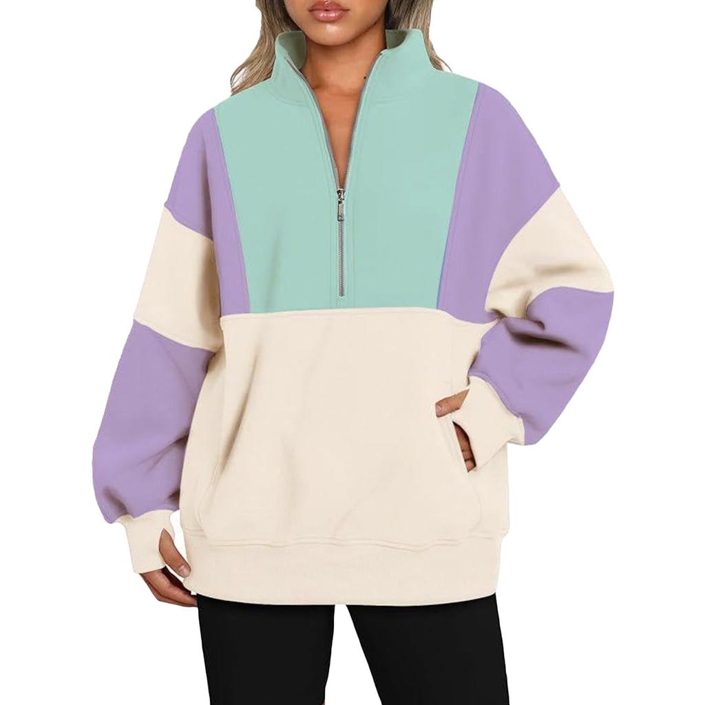 Женские толстовки, пуловеры с длинным рукавом, толстовки с капюшоном и застежкой-молнией на половину длины, топы, осенняя одежда