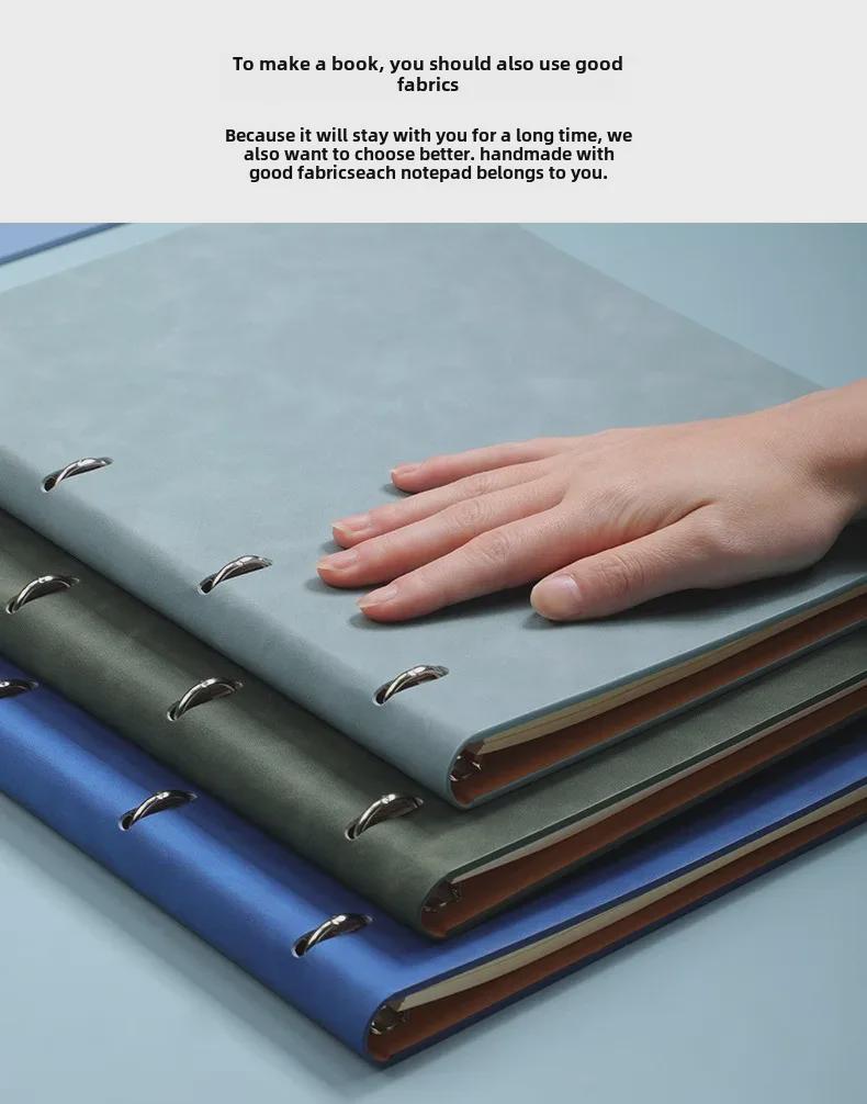New Style A4 Loose-Leaf Notepad: Elegant, Simple, Detachable Ring for Business or Office Meetings