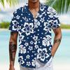 Men'S Casual Loose Short Sleeved Shirt Fashion Printed Shirt Top