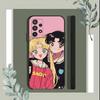 Мультяшный чехол для телефона S-Sailor M-Moons для Samsung S25, S24, S21, S22, S23, S30, Ultra, S20, Plus, Fe, Lite, 5G Черный чехол