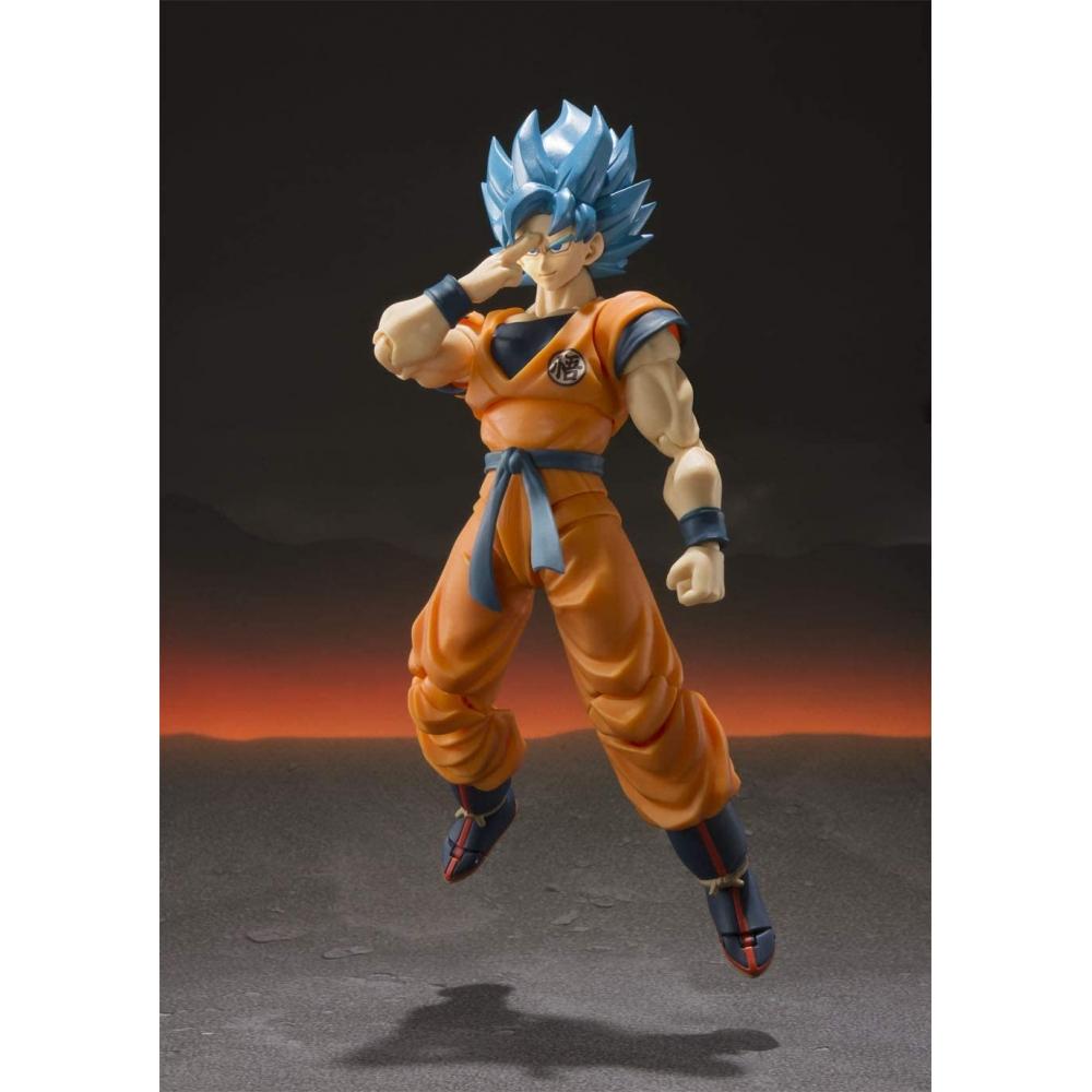 TAMASHII NATIONS SHFiguarts Dragon Ball Супер Сайян Бог Супер Сайян Сон Гоку -Супер- Приблизительно. Подвижная фигура, окрашенная в цвет АБС и ПВХ, 140 мм.