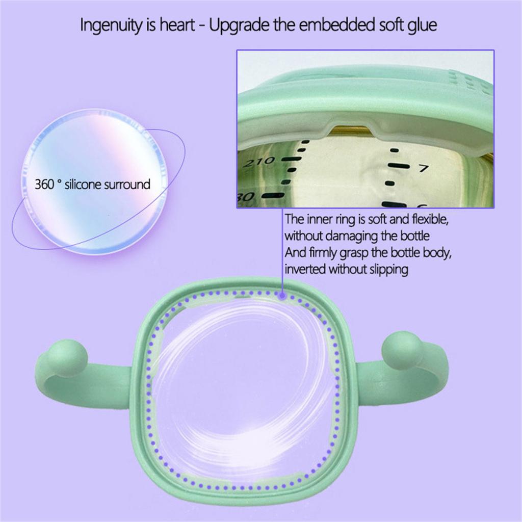 Milk Bottle Handle for Babies Encourages Independent Drinking Secure Grip Bottle Attachment for Hegen Replacement