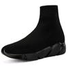 Classic Black Running Shoes Men Fashion High Top Socks Trainers Women Lightweight Slip-on Casual Sneakers Unisex Tenis Hombres