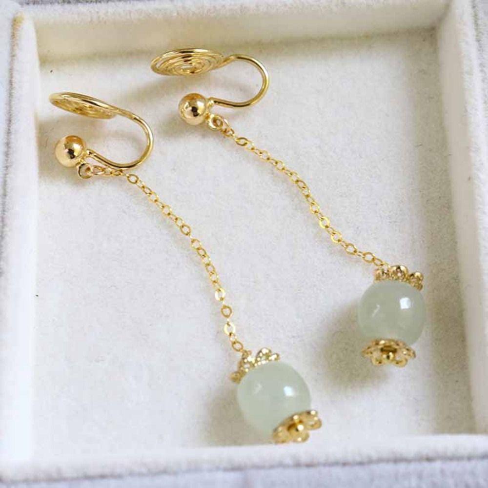 Jewelry Gold Dangle Earrings Chinese Style Jewelry Imitation Earrings Female Earrings