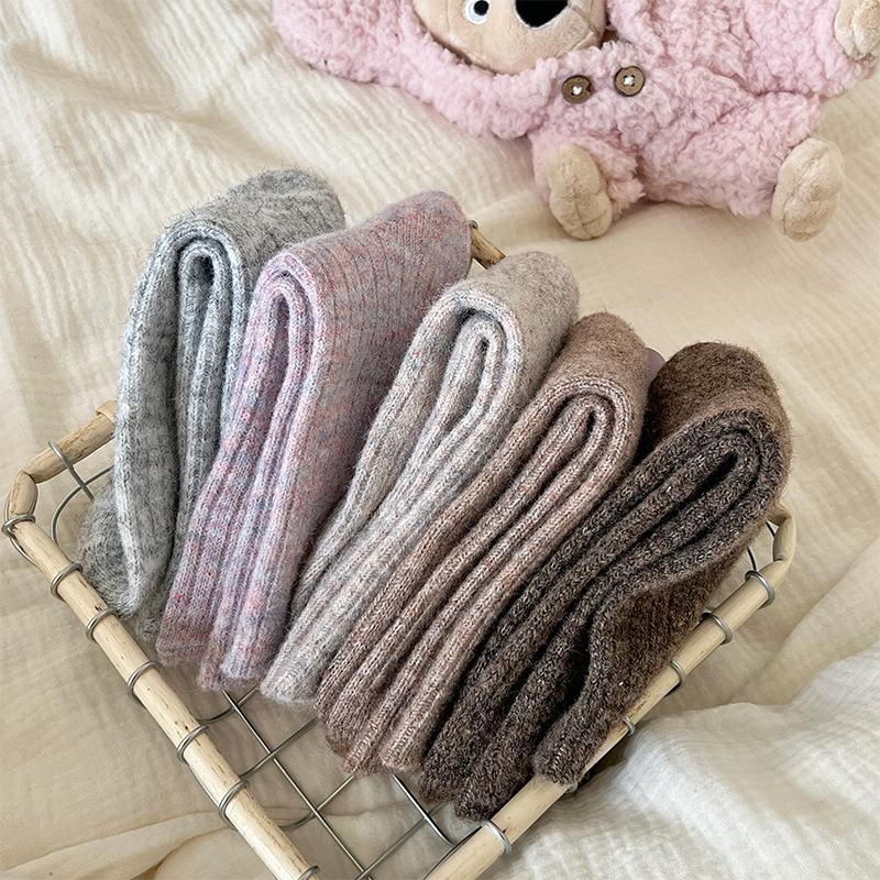 Носки женские осенне-зимние термобелье для дома носки для сна шерстяные кашемировые утолщенные теплые носки средней длины рождественские подарки
