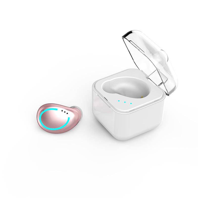 Одноушный Bluetooth 5.0 спортивный наушник с зарядным кейсом (Моно Внутриушные)