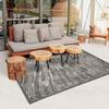 OUTSIDE-IN - Wave Pattern Rug for Indoor and Outdoor Garden and Terrace 120 X 170 Cm Gray