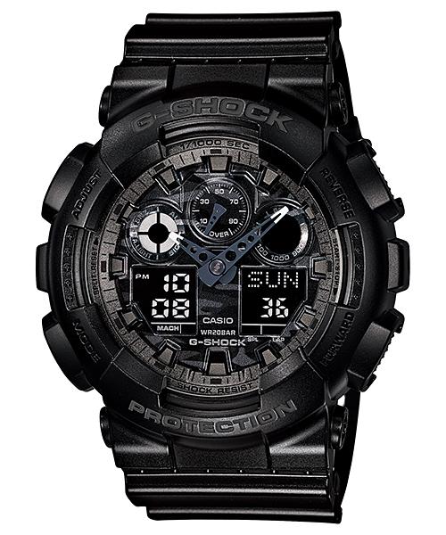 Casio Мужские кварцевые часы GA-100CF-1A из смолы, водостойкие 200 м, ударопрочные, цифровые