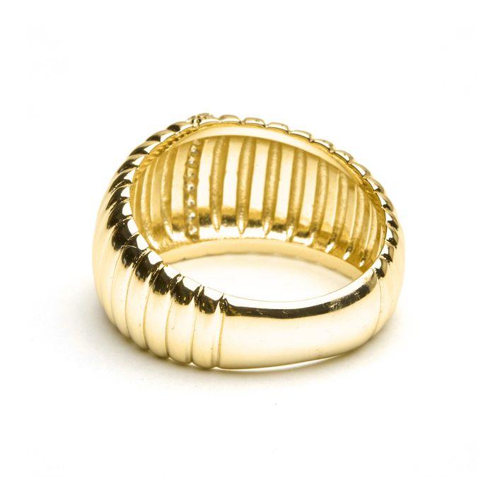 Bague Luxenter en argent sterling 925 et zircone brillante finition or 18k - Dorane