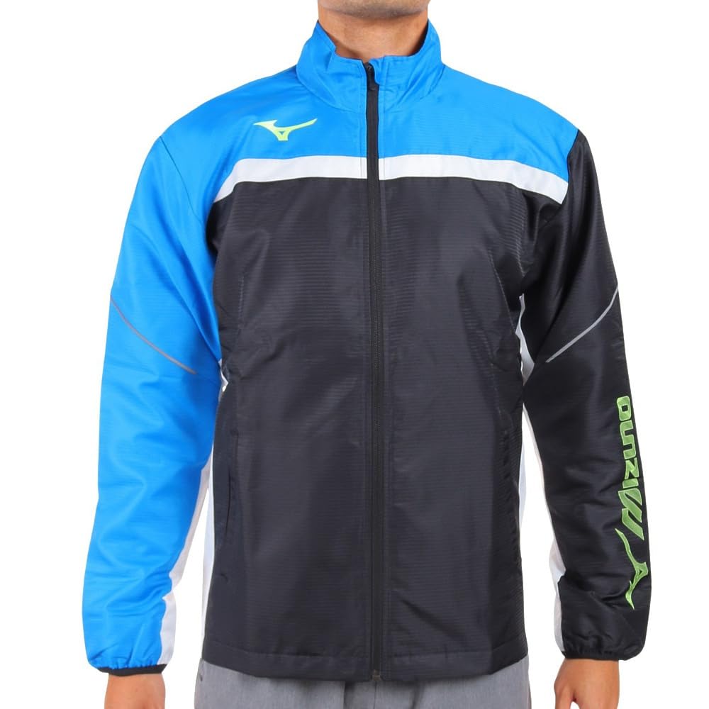 Куртка Tennis Wear Active Warmer Dynamotion Fit Thermal Water Repellent 62JE2502 Black x Peace Blue x White XL [Mizuno]