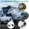 7 Pin Trailer Extension 1FT, Gooseneck Hitch 7 Way Plug Extension Heavy Duty, Pure Copper Male-To-Female 7 Blade Connector For RV Truck, Camper