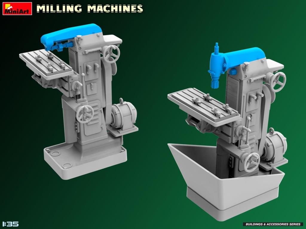 Miniart Milling Machine 2 Pieces Plastic Model MA35663 1/35