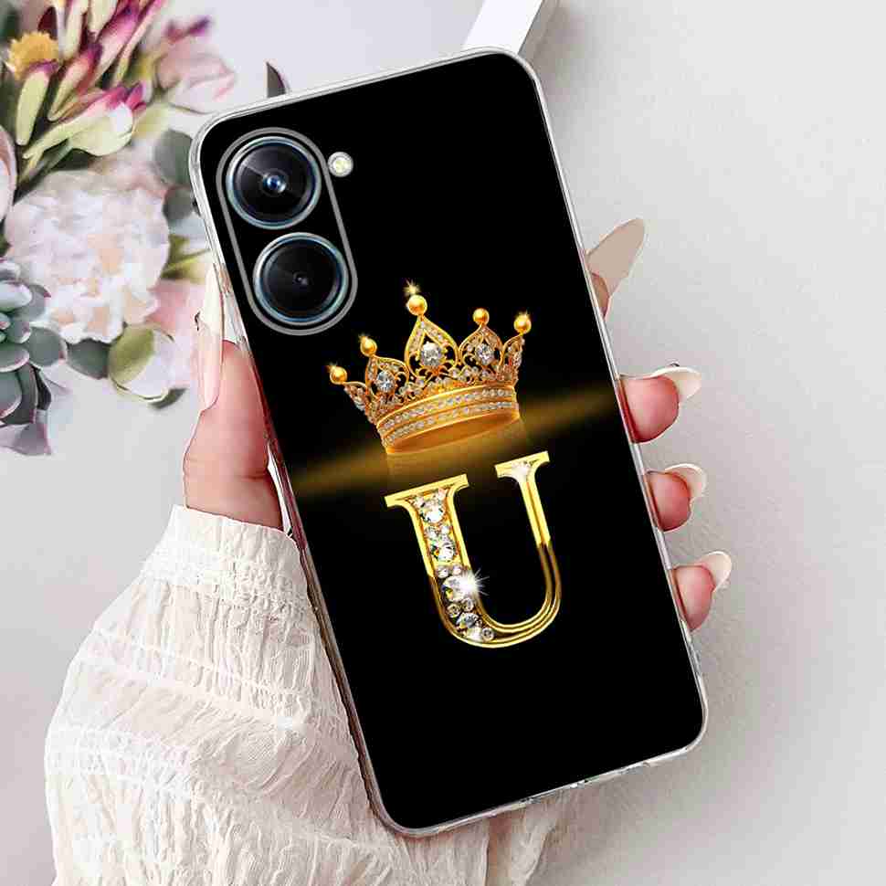 Чехол для Realme 10 Pro Милый чехол с буквами для пары Ударопрочный чехол для телефона Для Realme 10 Realme10 Pro 5G Мягкий силикон Fundas