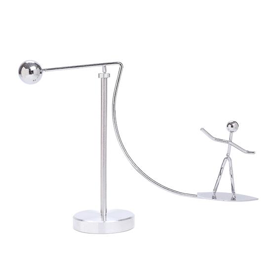 Art Sculpture Interactive Kinetic Decoration Surfing Figure Skier Balancing Tabletop
