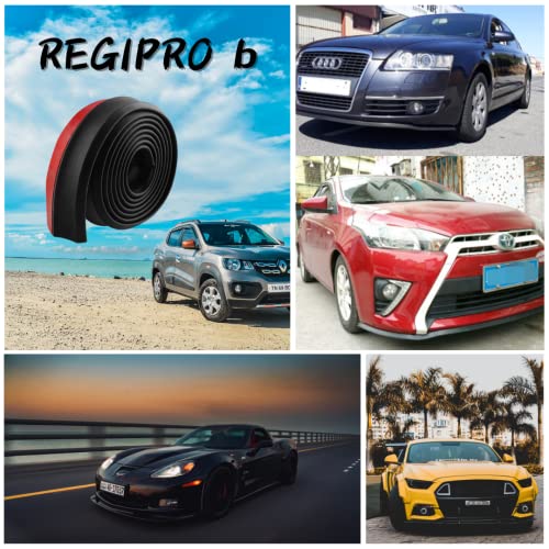Универсальный спойлер для губ RegiProb 2,5 м Резиновый Автомобильный Тюнинг Защита от царапин Гибкая Нижняя Накладка (Черный x 1 рулон)