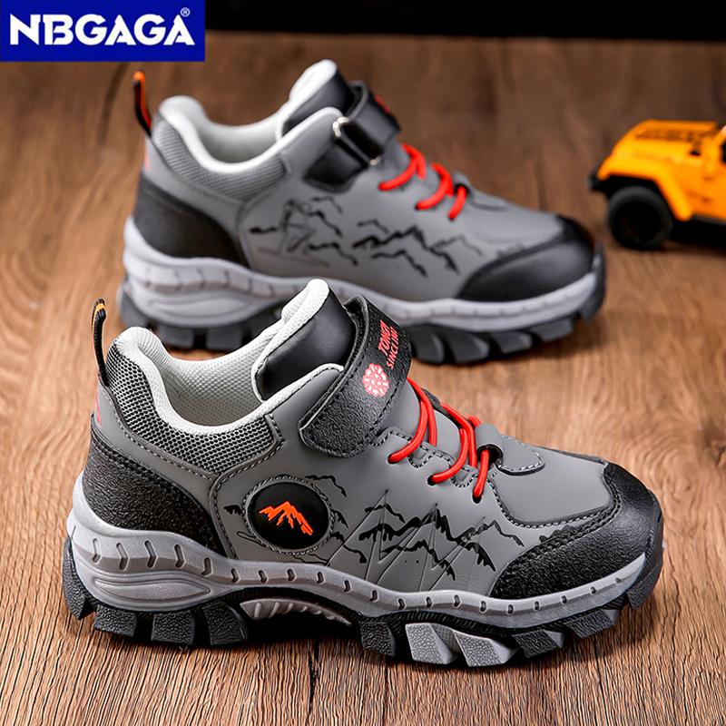 Детская мода Походные ботинки Спортивные кроссовки для бега для мальчиков Противоударные Нескользящие Спортивные Уличные Треккинговые ботинки