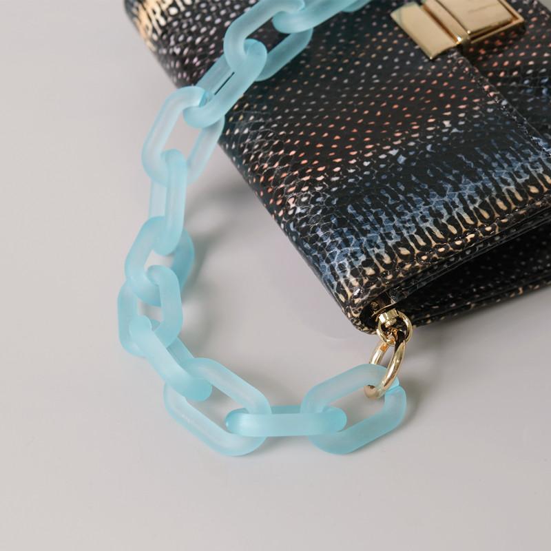 Новая модная женская сумка, аксессуар, съемные детали, сменная цепочка, милый матовый ремешок, женская акриловая цепочка на плечо с ручкой