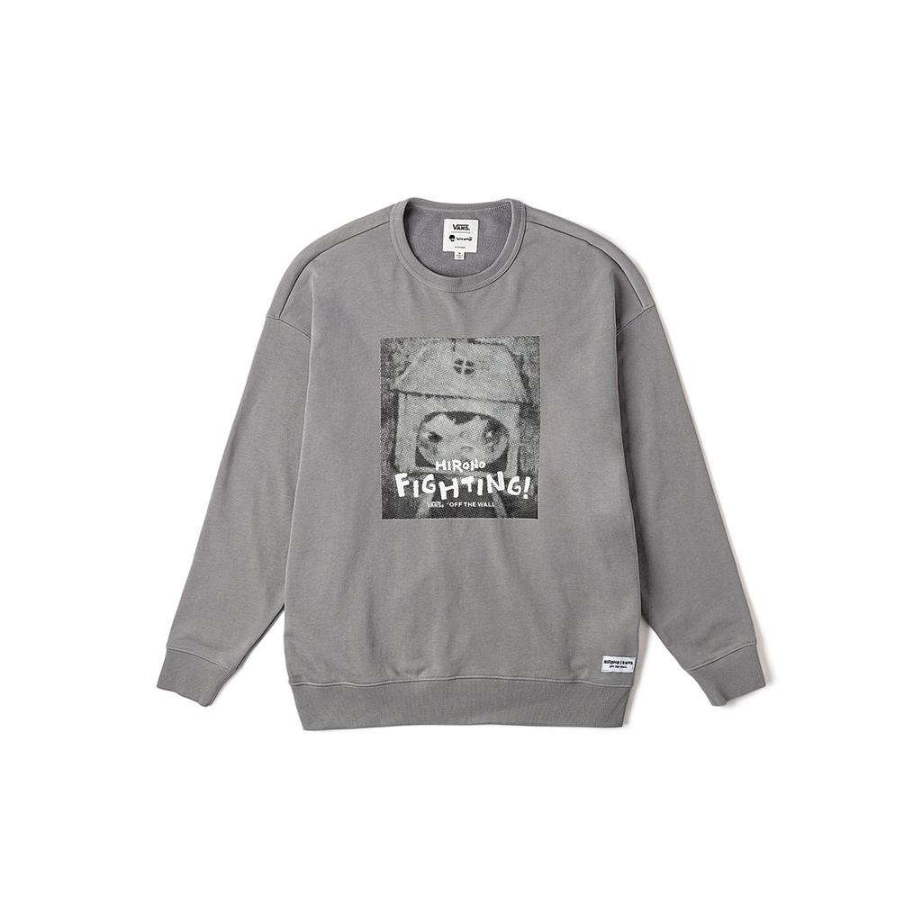 Vans X Hirono Collaboration FW24 принтованный круглый вырез с длинными рукавами толстовка унисекс серый VN000KPJAF1