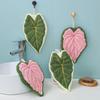 Leaf Wipe Hand Towel Coral Fluff Towel Kitchen Cleaning Household Soft Absorbent Creative Hanging Bathroom Hand Towel