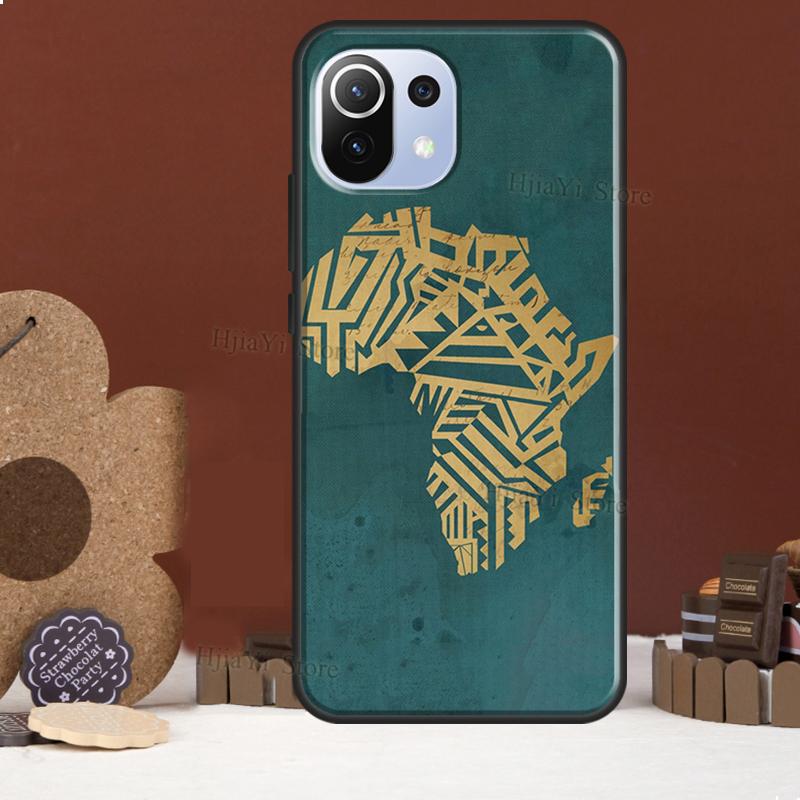 Africa Map Funda For POCO F5 X3 X4 X5 Pro F4 GT C40 F3 Case For Xiaomi 11T 12T Pro 12 X 13 Lite Cover
