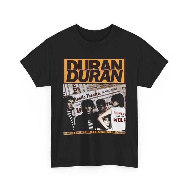 Унисекс Футболка Группы Duran Duran, Футболка Поп-Музыки, Винтажная Футболка Группы, Ретро Дизайн 80-х