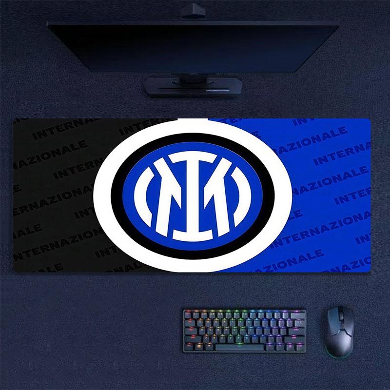 Inter Milan Mouse Pad, Large Gaming Desk Mat, Non-slip XXL Mousepad for Laptop & Tablet, Mini PC Playmat with Stitched Edges