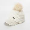 M standard cap women's autumn and winter new fleece thickened knitted hat warm and cold cycling ear protection wool hat