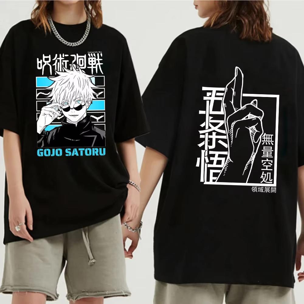 Японский Jujutsu Kaisen Годжо Аниме Футболка Унисекс Унисексга Годжо Сатору Графические Футболки С Короткой Рукавой Футболка Y2k Футболки Летние Топы