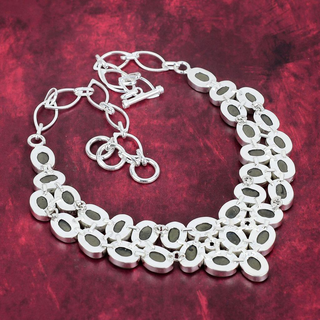 Abalone Shell Necklace 925 Solid Sterling Silver Adjustable Chain Necklace Gift For Women, Handmade Gemstone Jewelry Necklace