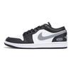 Jordan Air Jordan 1 Нескользящие Устойчивые к истиранию Низкие Винтажные Баскетбольные Кроссовки Мужские Черные Белые Серые 553558-132(Команда59-)