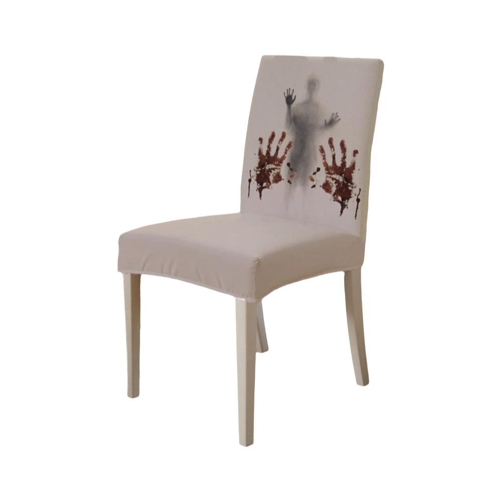 Dust-proof Scary Dining Chair Slipcovers Vintage Spooky Ghost Chair Protector Halloween Party