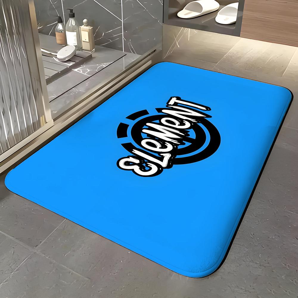 Модный Коврик для пола с логотипом E-Element Skateboards, Мягкий фланелевый коврик для прихожей, Нескользящий, Впитывающий, Ковер для пола в ванную комнату, спальню