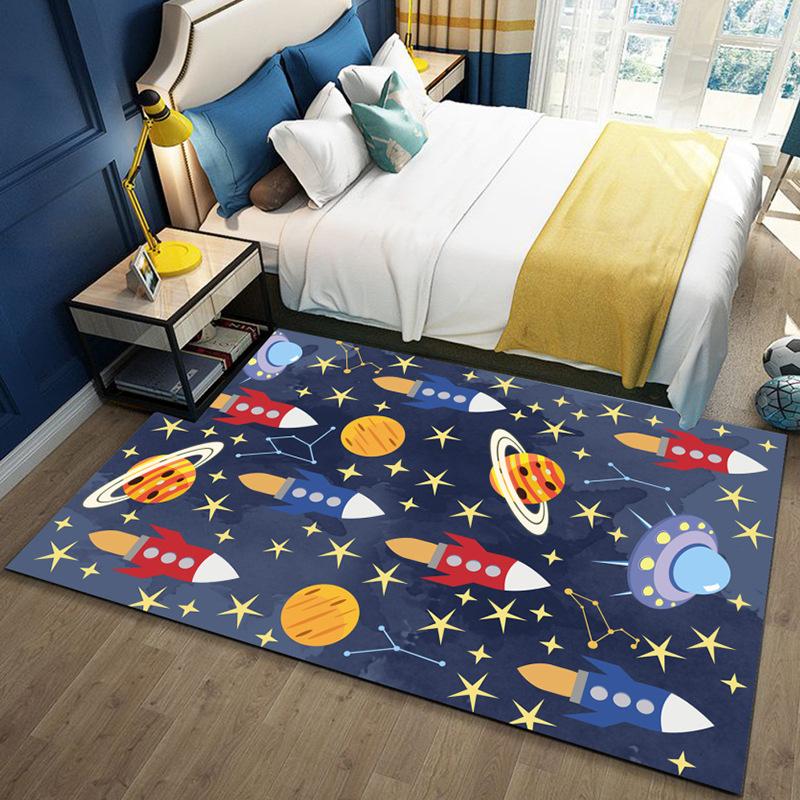 Star Carpet Creative Cosmic Star Pattern Home Decoration Ottoman Rectangular Living Room Bedroom Carpet