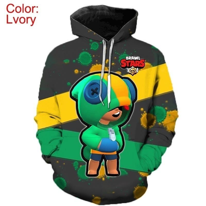 Список 3d напечатанных игр Brawl Stars Толстовки с принтом вороны и шипов с принтом Толстовка для мужчин Пуловер
