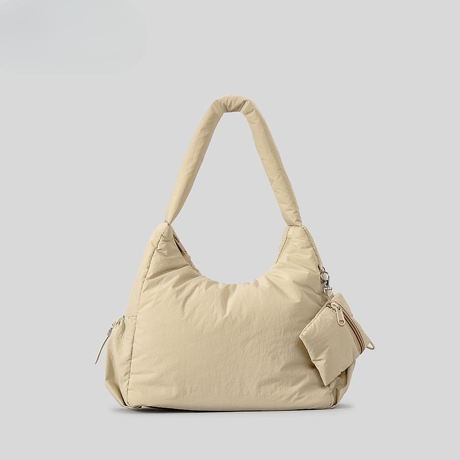 Сумка через плечо из нейлона U-образной формы, женская литературная куртка, хлопковая сумка, сумка через подмышку для поездок на работу