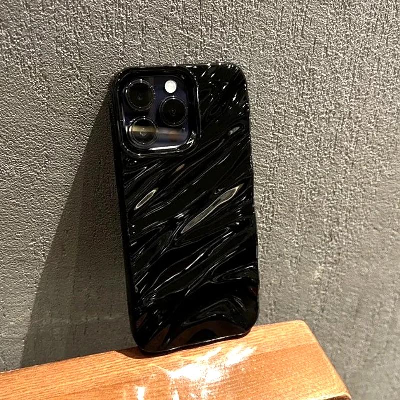 Мягкий чехол для телефона с волнистым узором в стиле конфет для iPhone 17 16 11 12 13 14 15 Pro Max Xs Max XR 7 8 Plus 17air Ударопрочный бампер