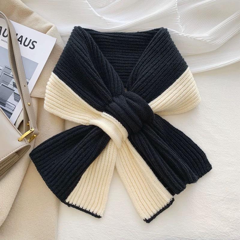 1Pc Korean Style Knitted Scarf Women Headscarf Knitted Scarf Multi-Functional Warm Knitted Scarf