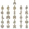 Shiny Letter A  Pendant Miniature Zircon Stone Hip-hop Accessory Gold